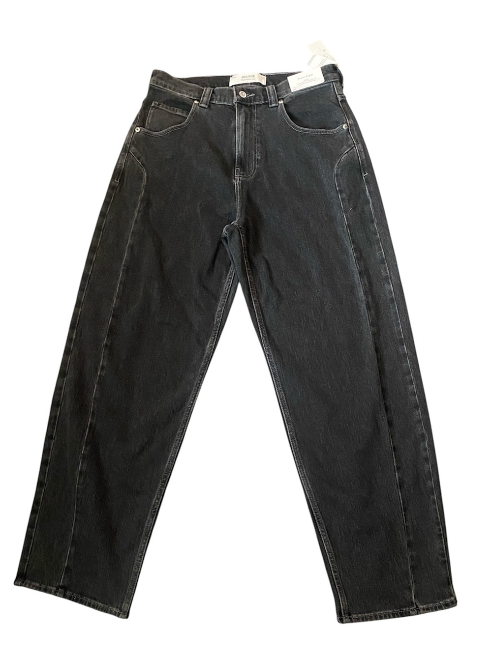 Hollister Men's Skater BaggyBlack Light Wash Jeans 32X32
